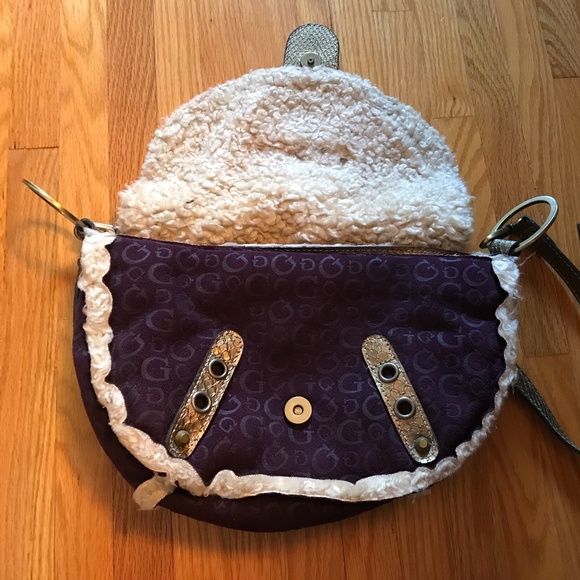 Guess Royal Purple Purse - long adjustable strap - Picture 5 of 8